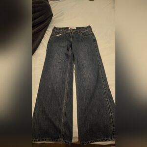 Hollister Dark Blue Low-Rise Baggy Jeans